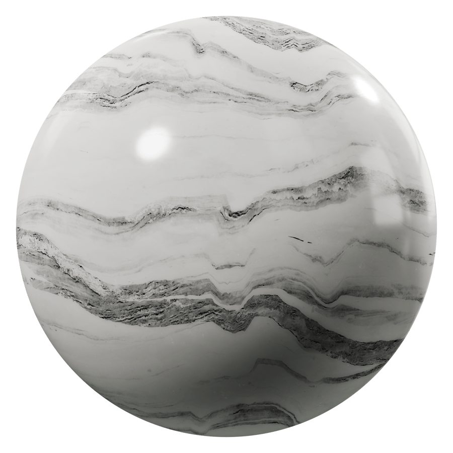 Honed Cipollino Marble Texture, White & Grey