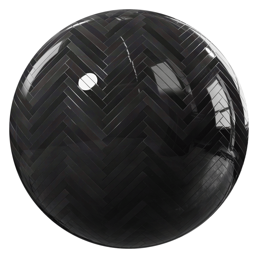 Tiles Herringbone Mirror Black 001