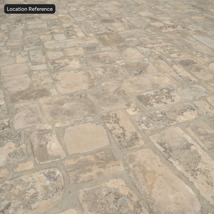 Worn Large Cobblestone Texture, Beige