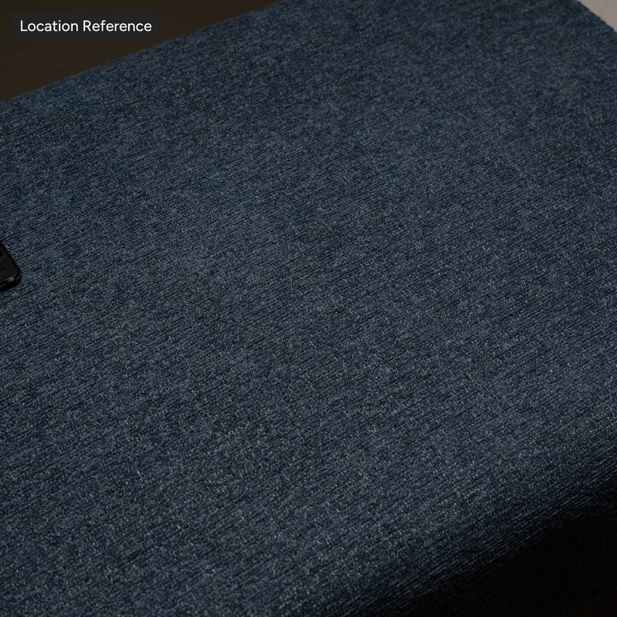 Chenille-Polsterstoff mit melierter Textur, Marineblau