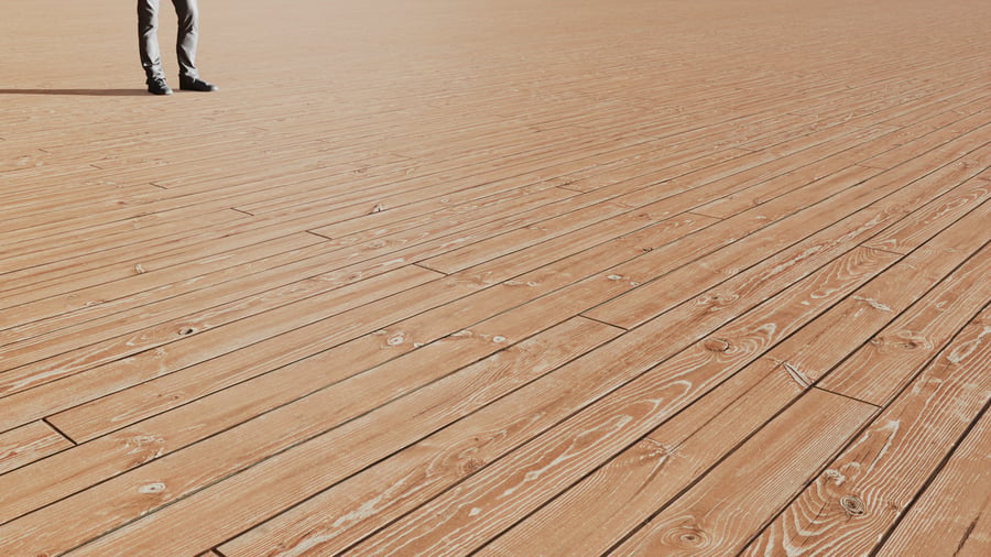 Warm Toned Worn Wood Flooring Texture