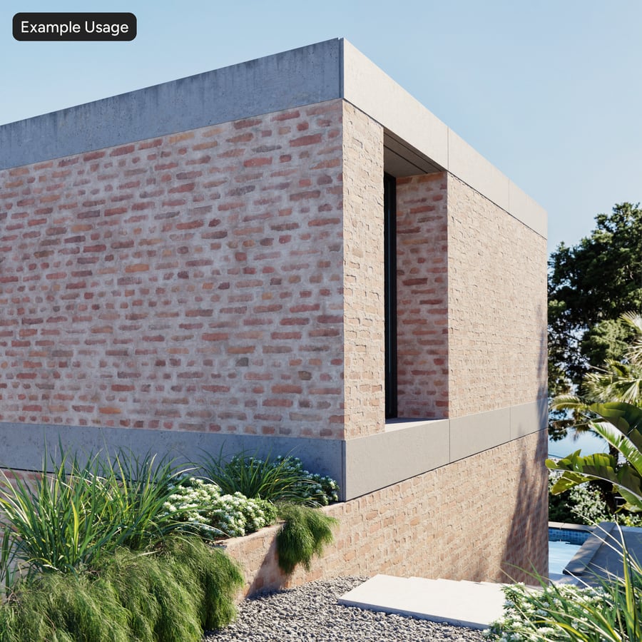 Teruggewonnen tuinmuur structuur bakstenen muur