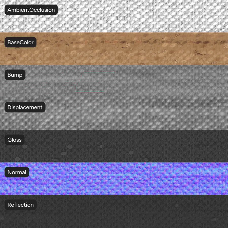 Tapete de juta com textura de vime, bege