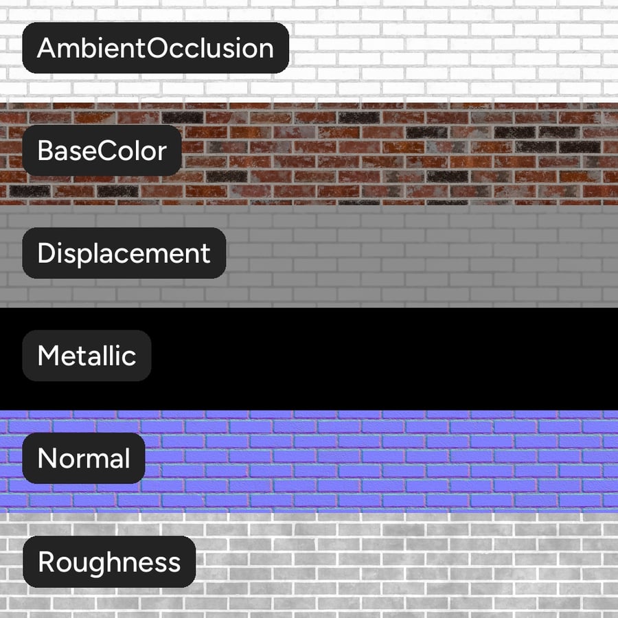 Reclaimed Running Bond Brick Wall Texture