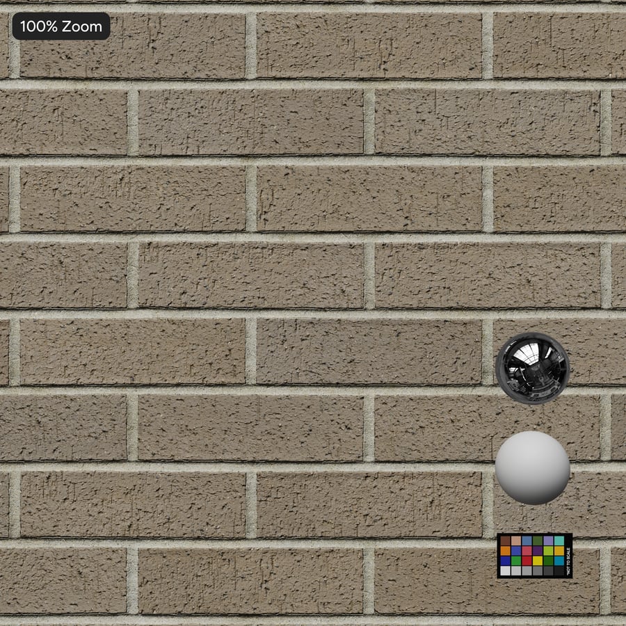 Dragfaced Running Bond Brick Wall Texture, Grey