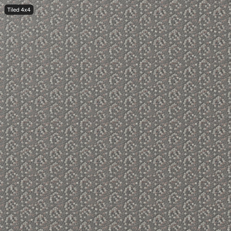 Fan Pattern Cobblestone Paving Texture