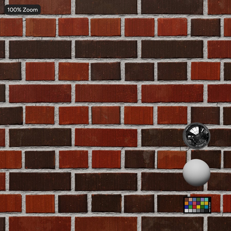 English Bond Brick Wall Texture, Red and Black