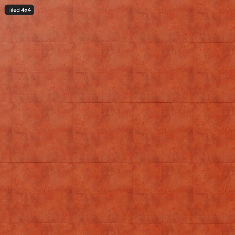 Mottled Matte Panel with Tie Hole Concrete Texture, Red