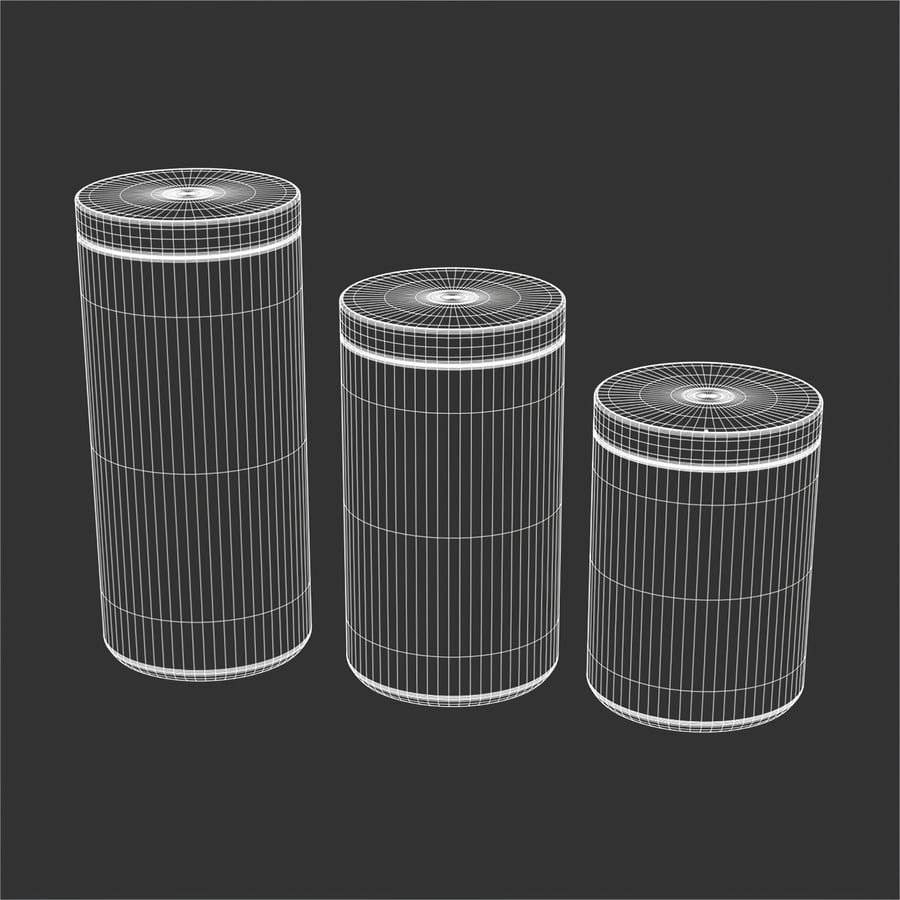 Conjunto de recipientes de vidro com tampa metálica Models