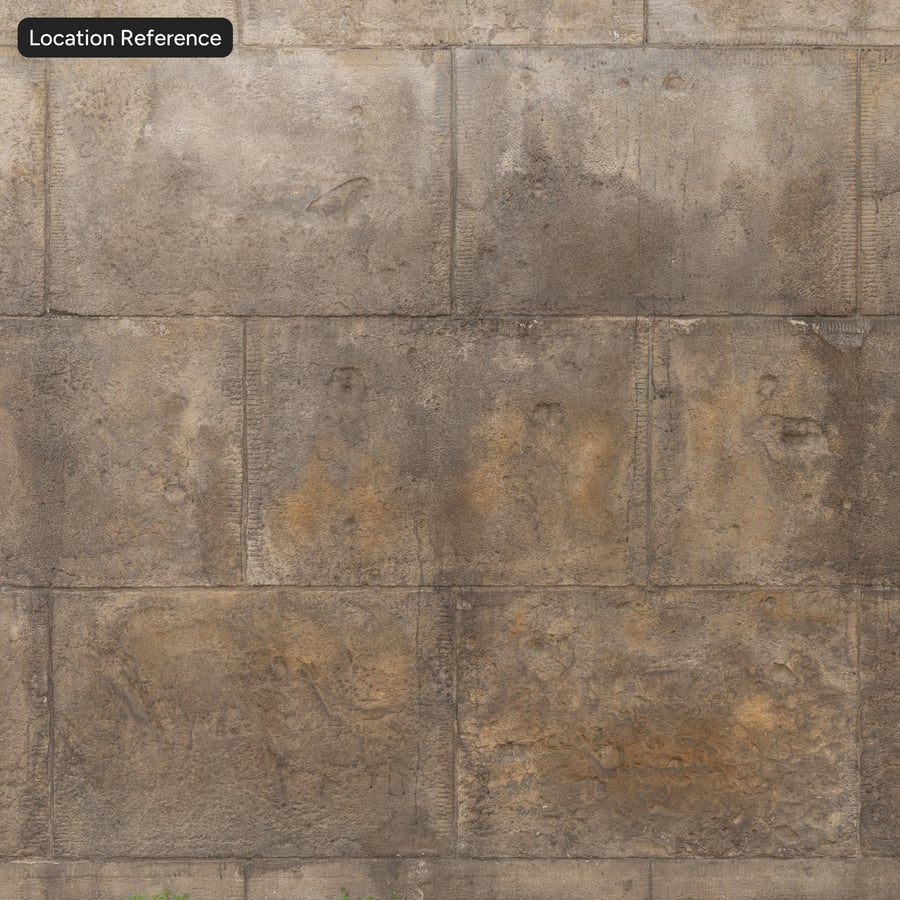 Textura de parede em bloco de travertino bruto, bege quente