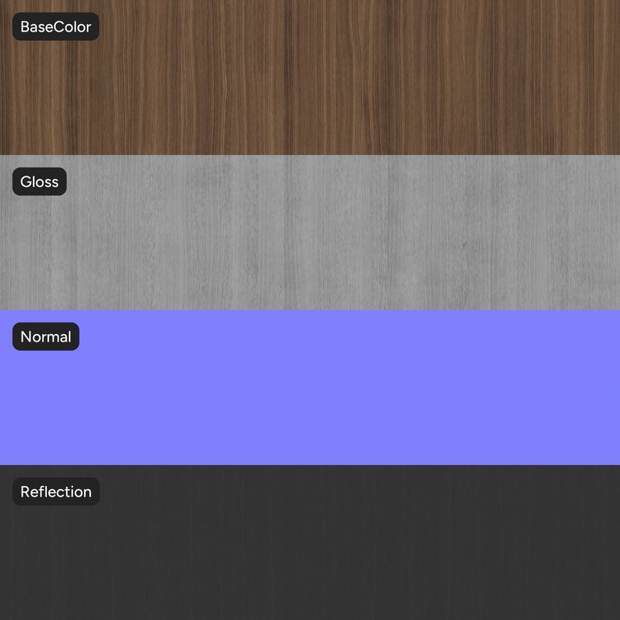 Slip Match Walnut Wood Veneer Texture, Light Chocolate