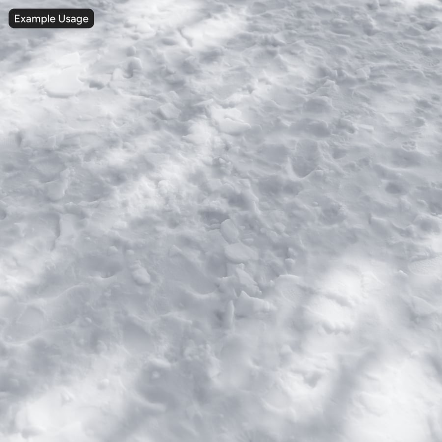 Footprints on Thick Snow Texture