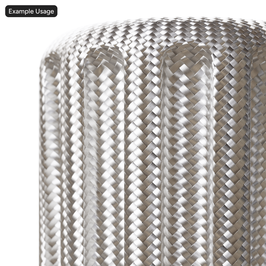 Braided Metal Texture, Silver