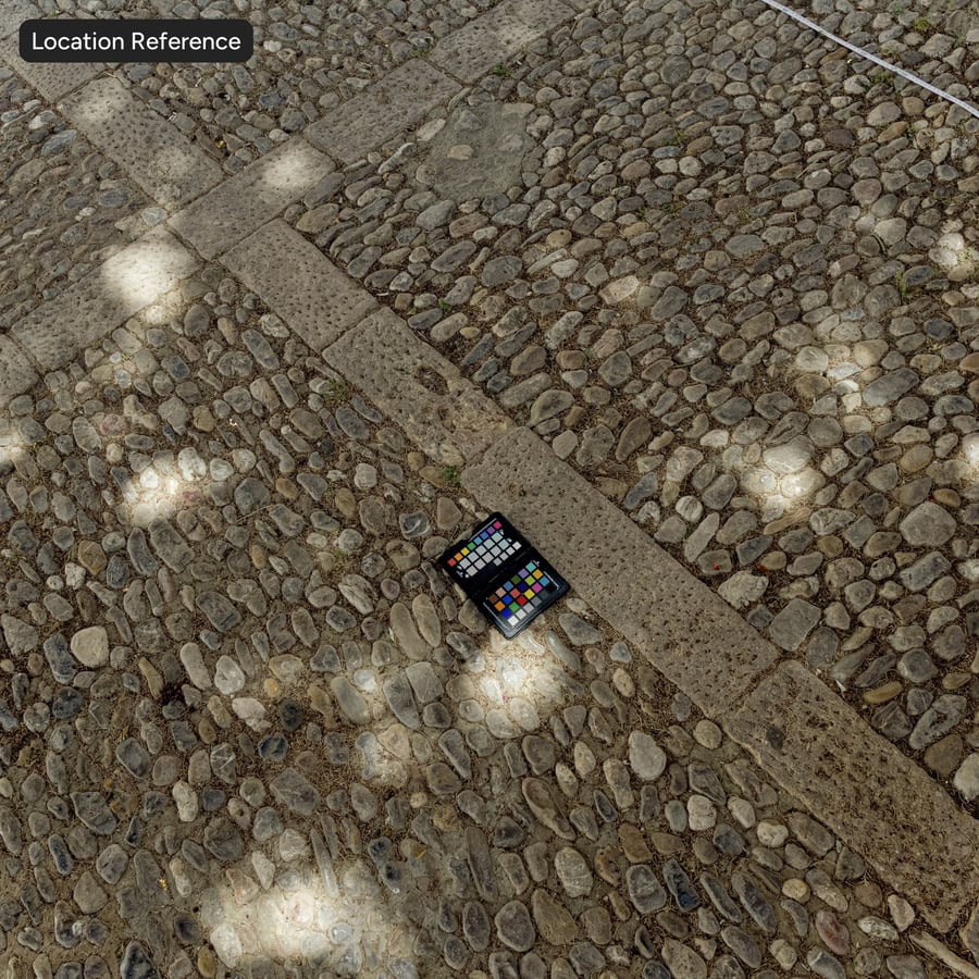 Textura de calçada de paralelepípedo com grade de blocos de pedra