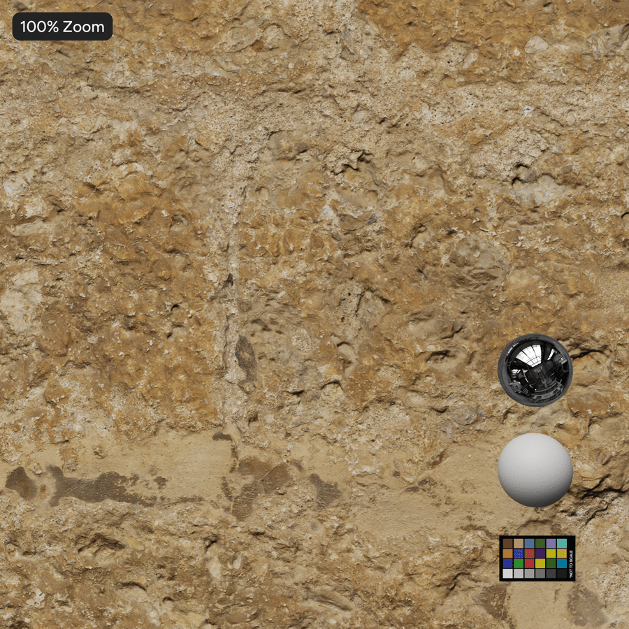 Texture de mur en pierre très usée, jaune