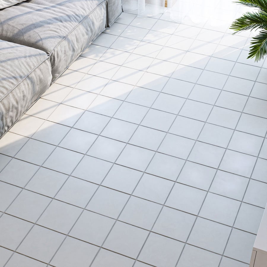 Glossy Square Ceramic Tiles Texture, White