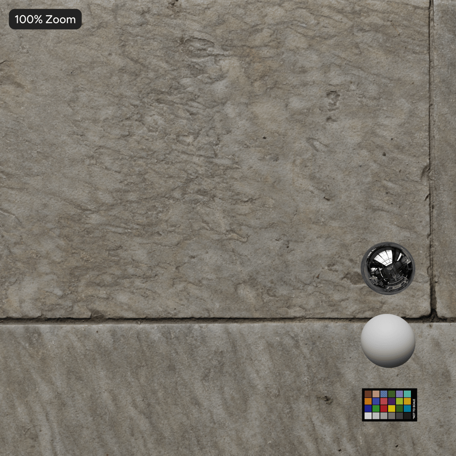 Worn Honed Marble Paver Texture, Gray