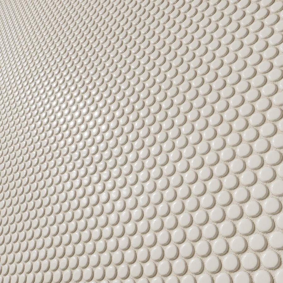 Textura de azulejo cerâmico brilhante redondo, bege