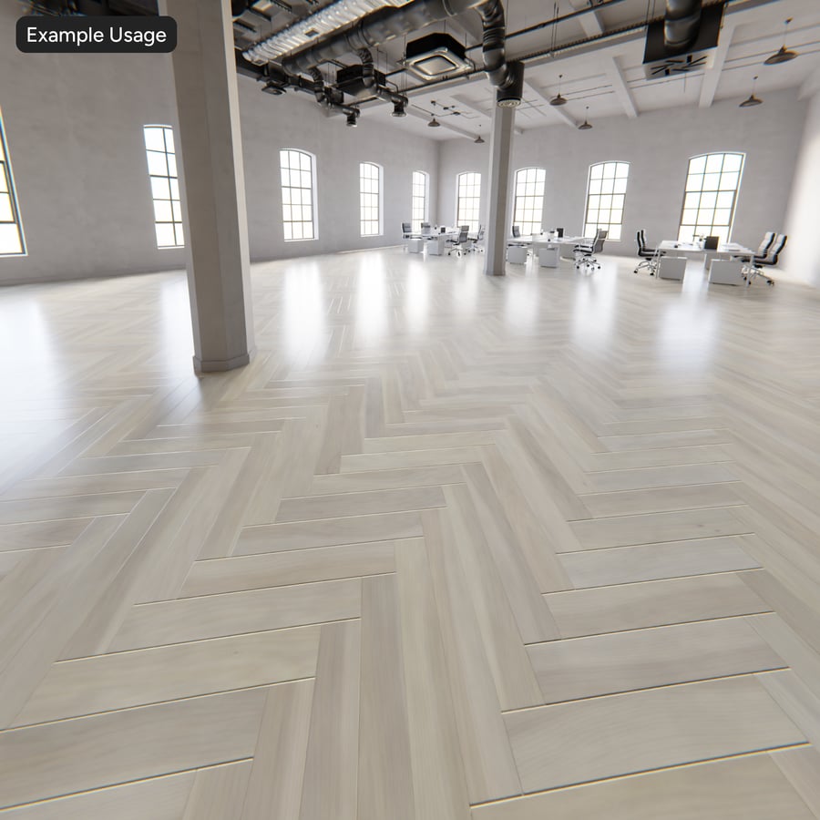 Visgraat berkenhouten plankstructuur, wit