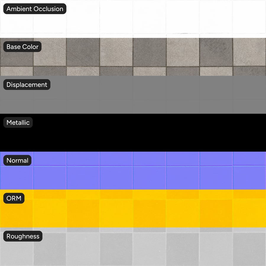 Square Checkerboard Paver Textúra, Fehér és szürke