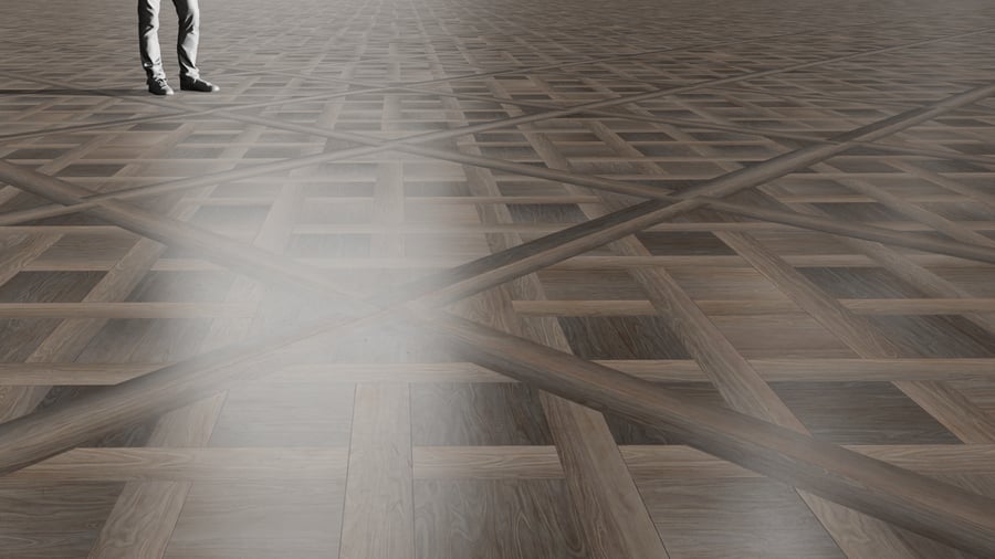 Square Versailles Oak Wood Texture, Cool Brown