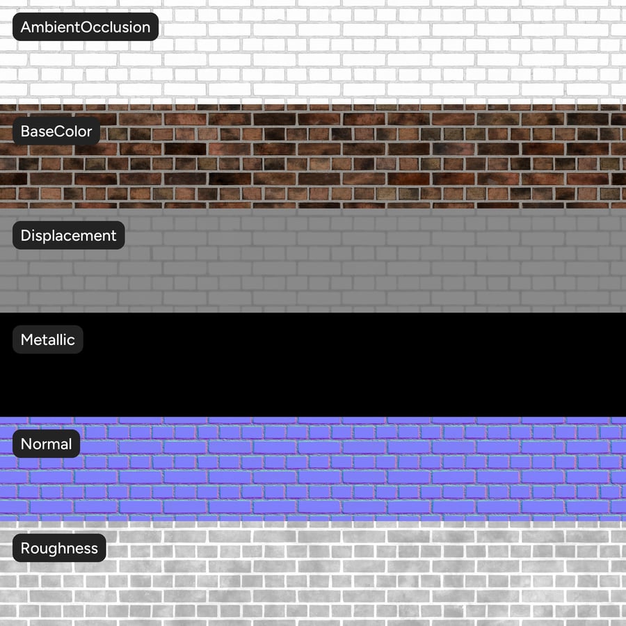 Smooth English Bond Brick Wall Texture, Multicolored