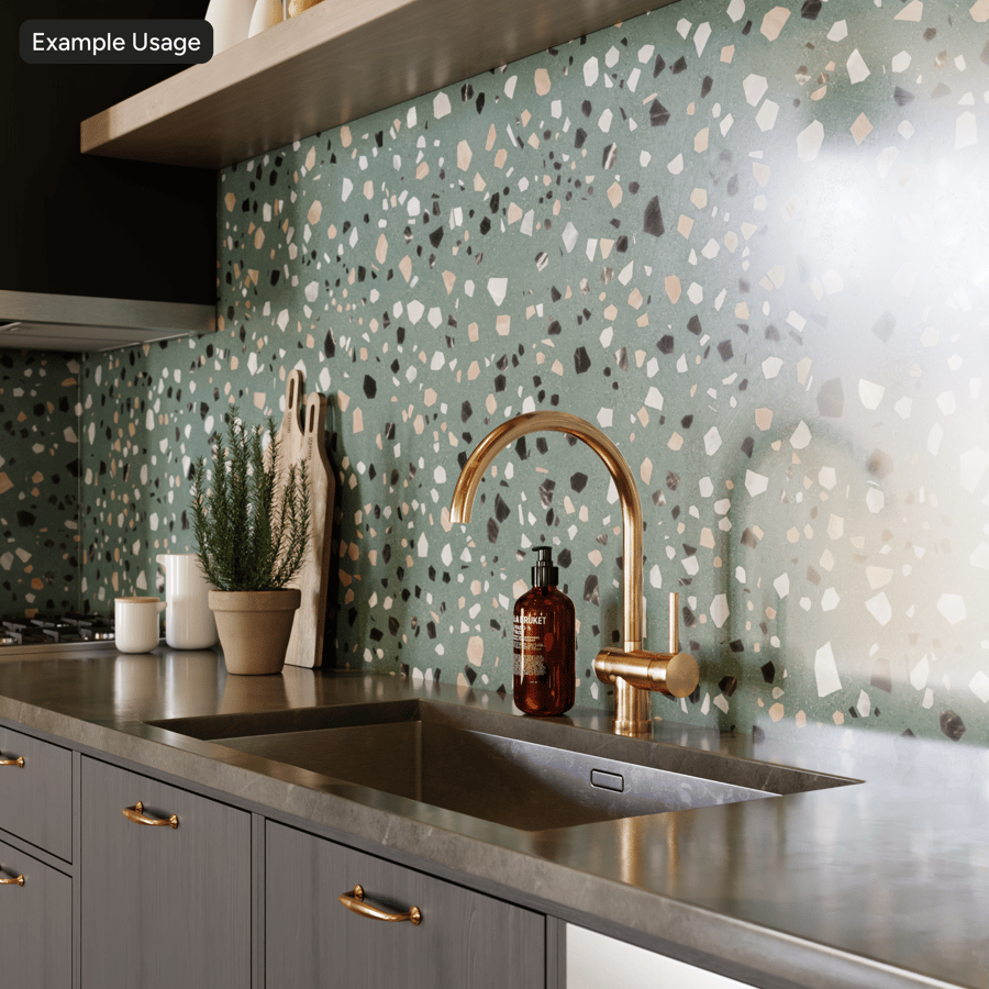 Textura Speckled Mint Terrazzo, verde