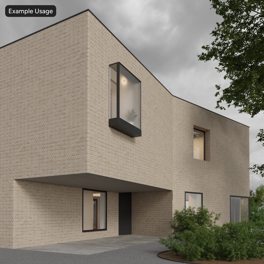 Grooved English Bond Brick Wall Texture, Beige