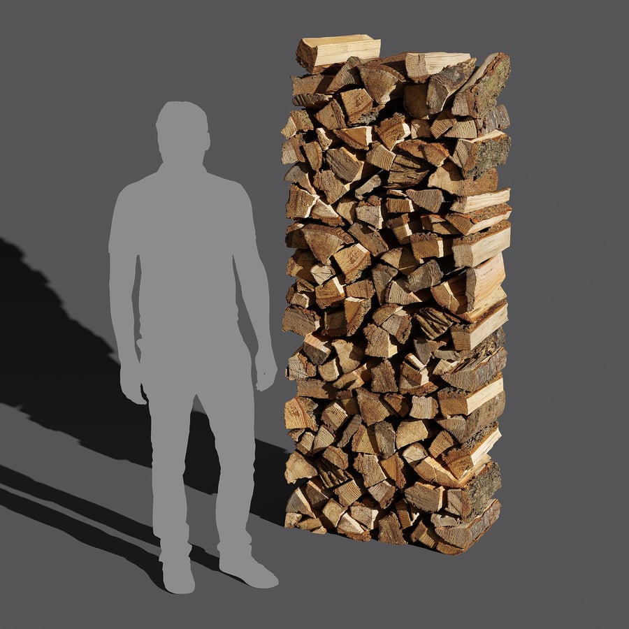 Coleção de modelos de pilhas verticais para lenha