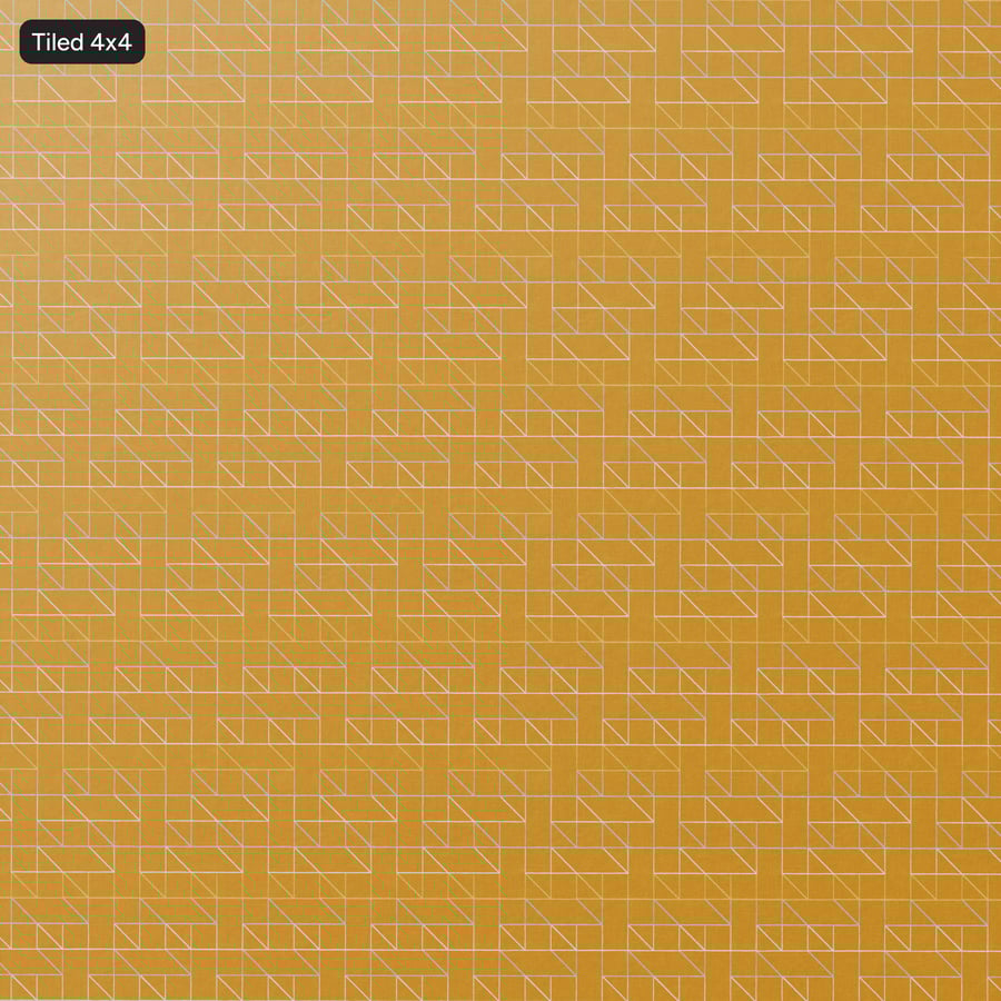 Textura de tela para tapicería con estampado isométrico, naranja