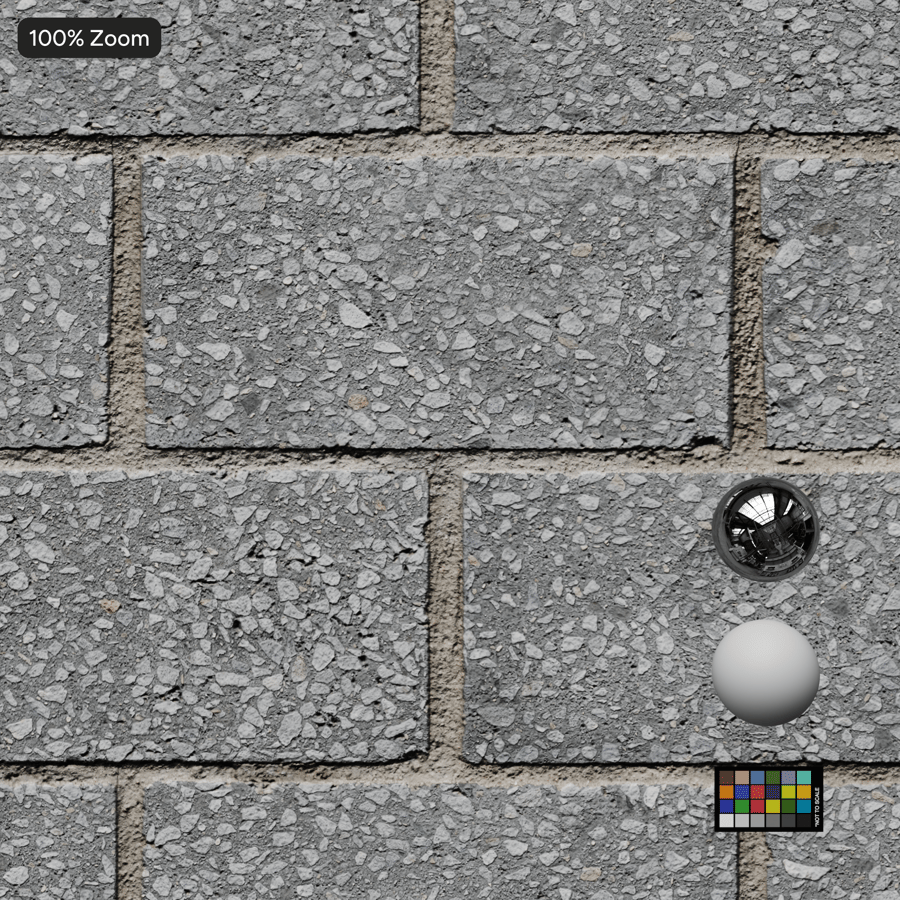 Terrazzo Concrete Block Wall Texture - Poliigon