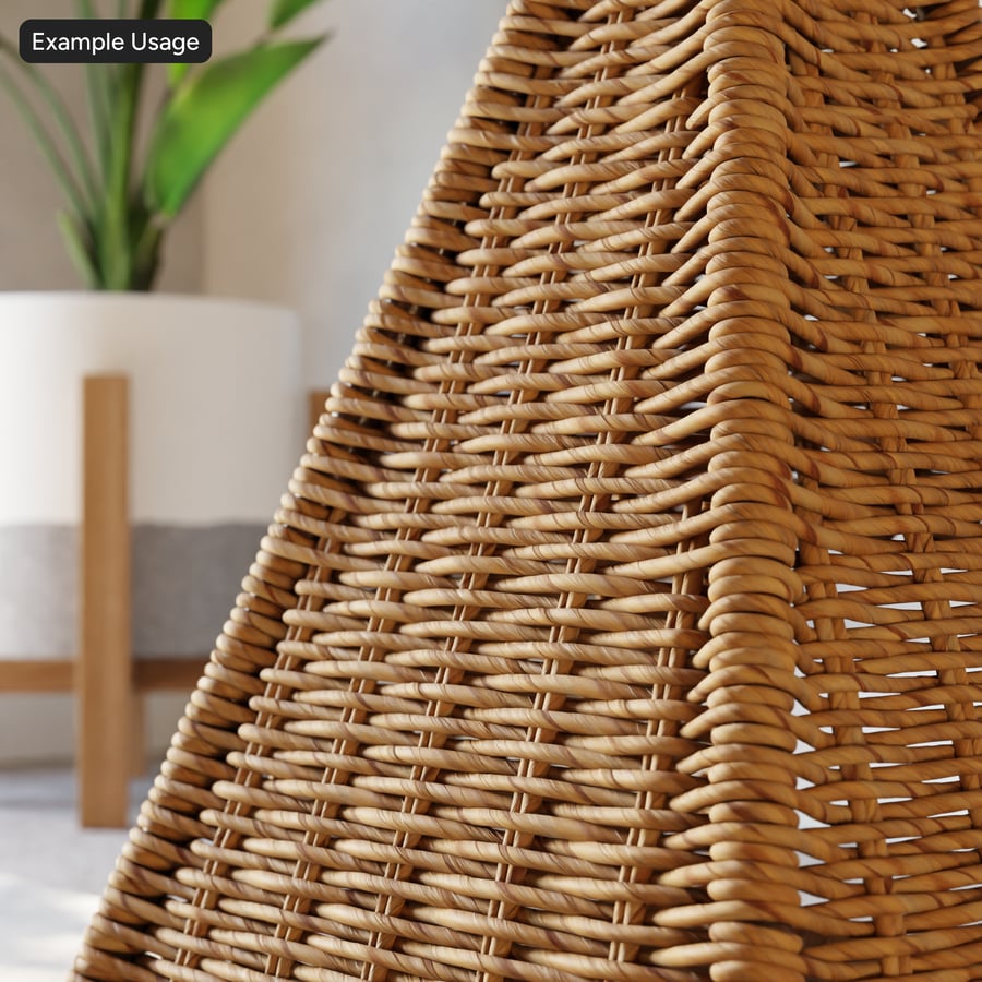 Textura de vime de rattan sem embalagem, âmbar