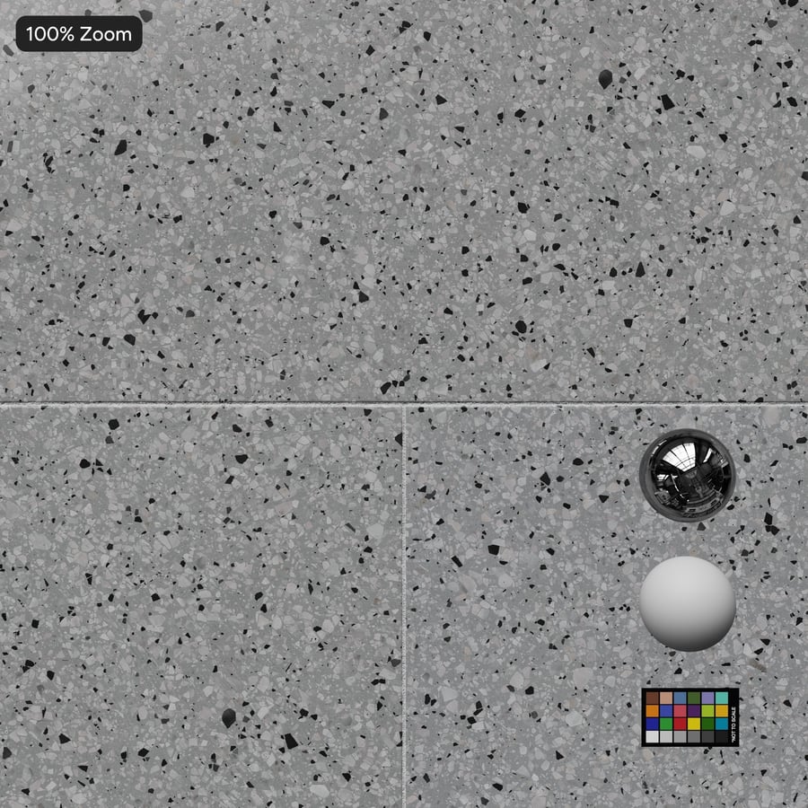 Pequena textura de ladrilho quadrado de terrazzo com lascas, pimenta salpicada