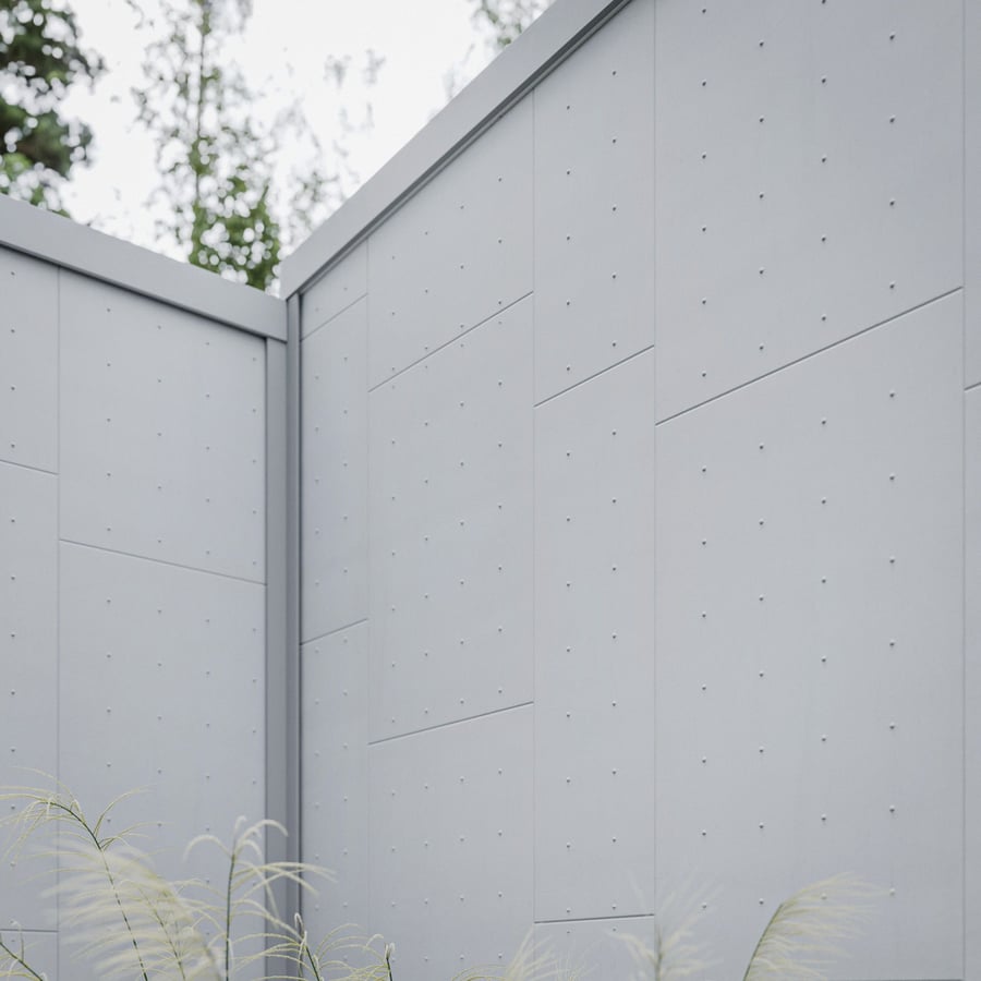Metal Cladding Panel With Rivets Texture, White