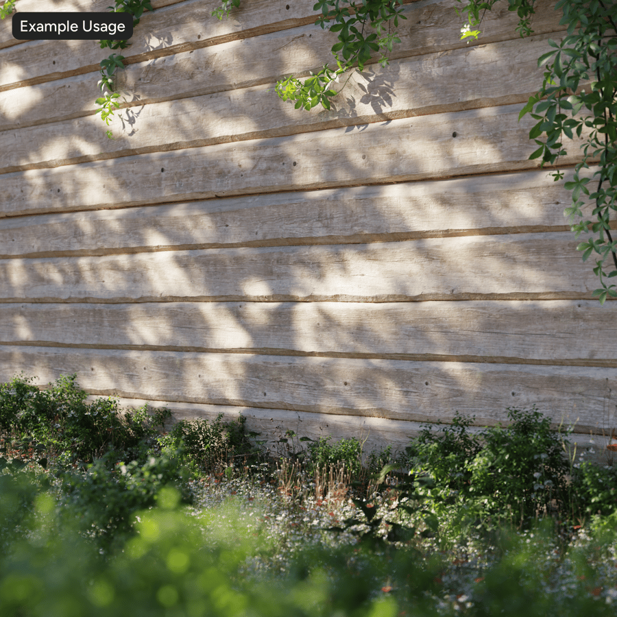 Weathered Hand-Hewn Stacked Log Siding Texture, Grey
