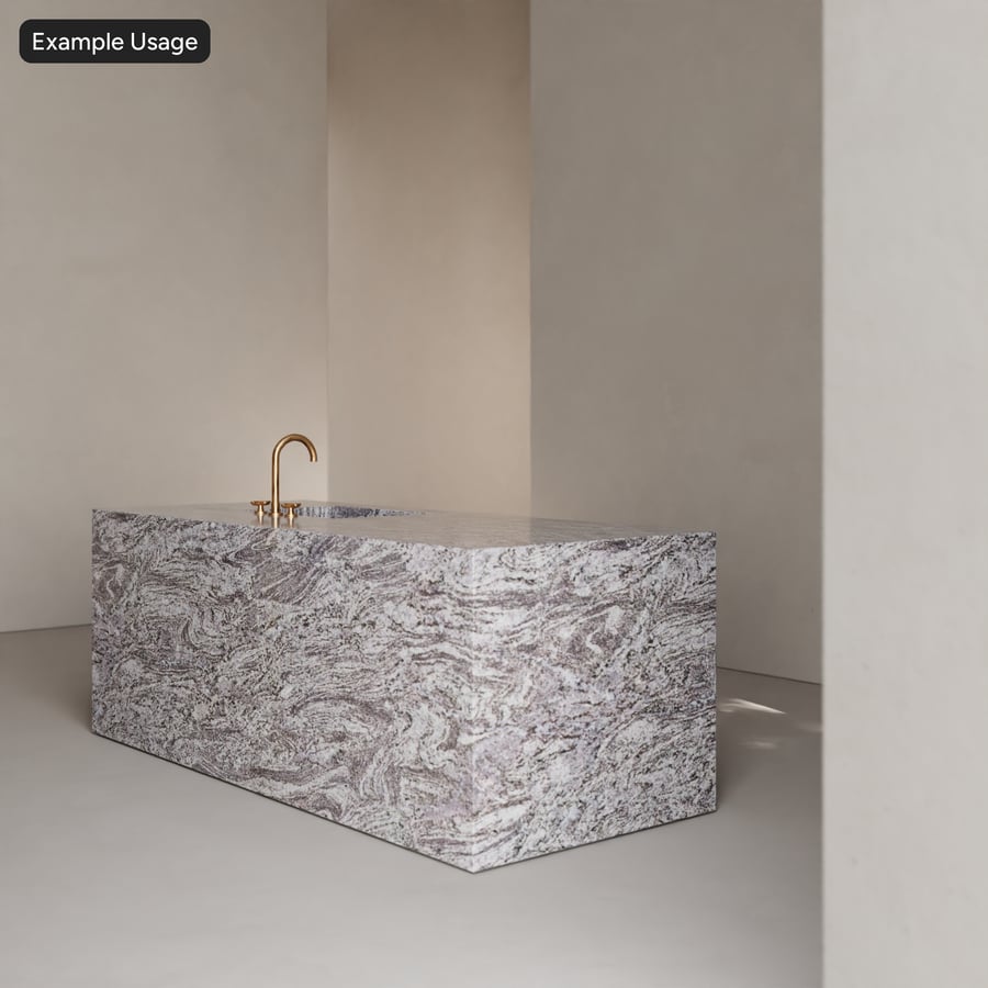 Polished Marble Stone Texture, Wavy Grey