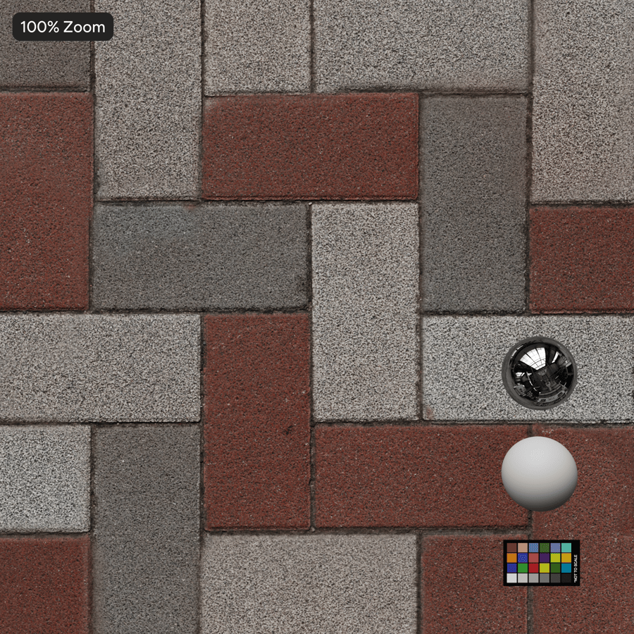 헤링본 콘크리트 포장재 텍스처, 멀티컬러