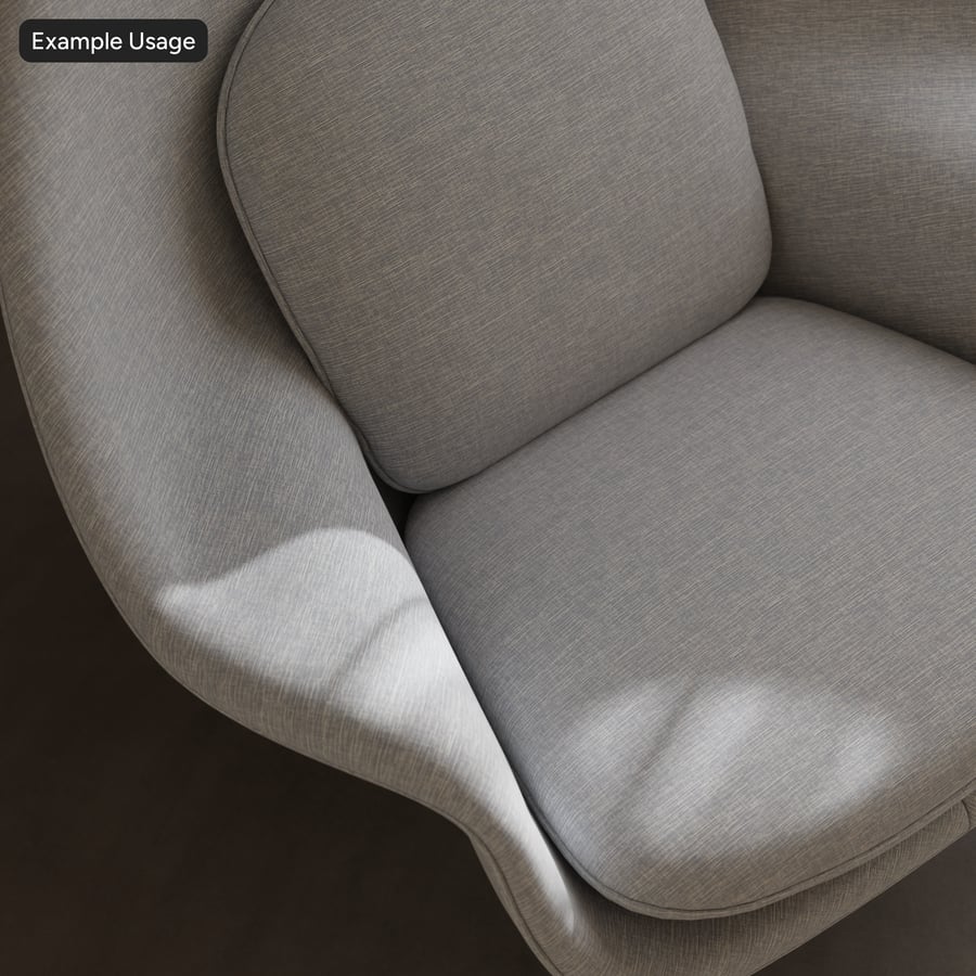 Slub Stripe Upholstery Fabric Texture, White