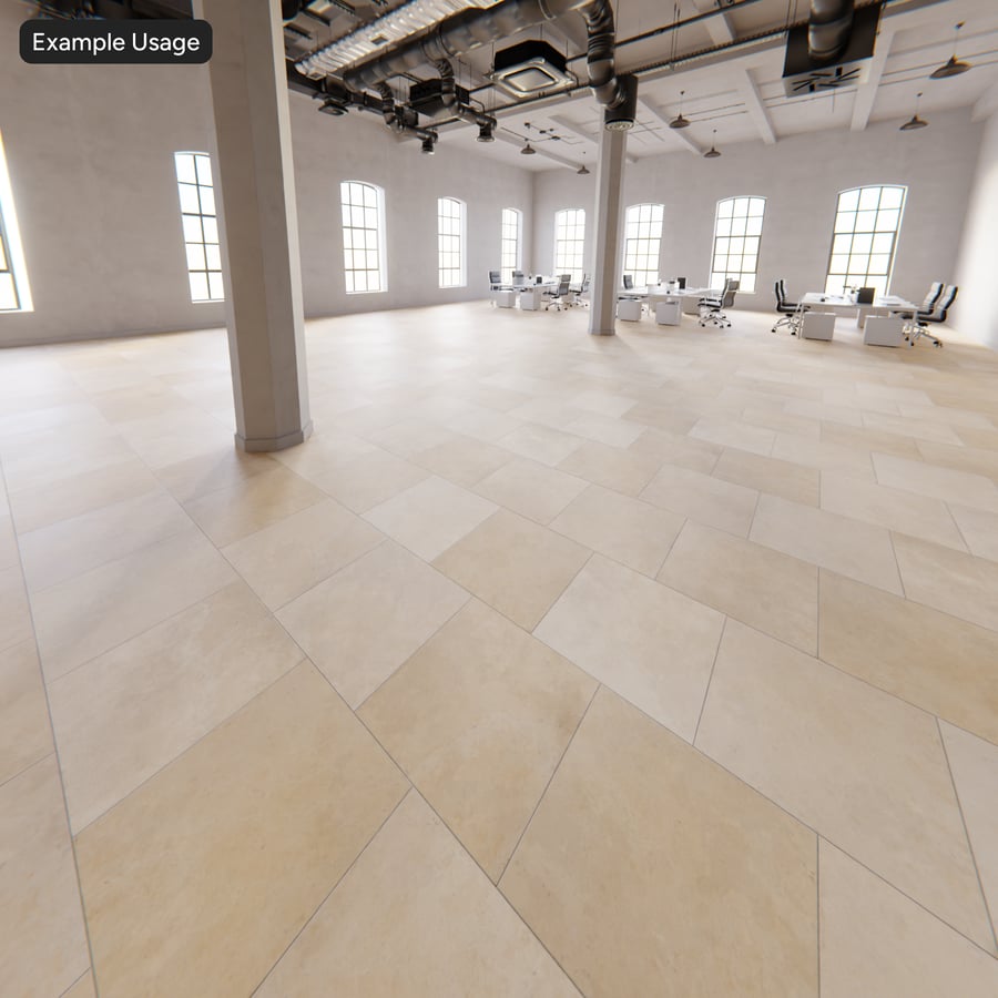 Offset Travertine Matte Tile Texture, Sunlit Taupe