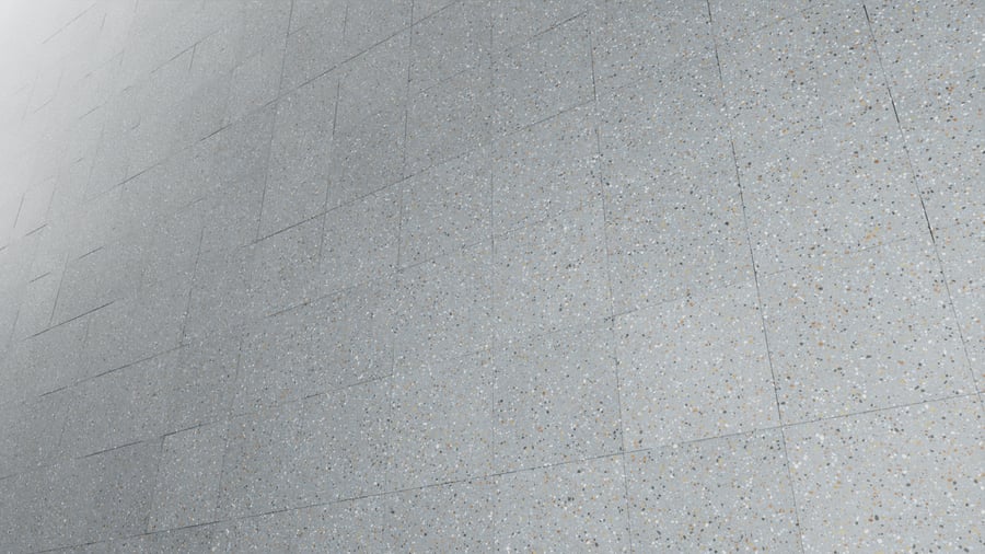 Textura de azulejo quadrado em terrazzo mate, cinzento