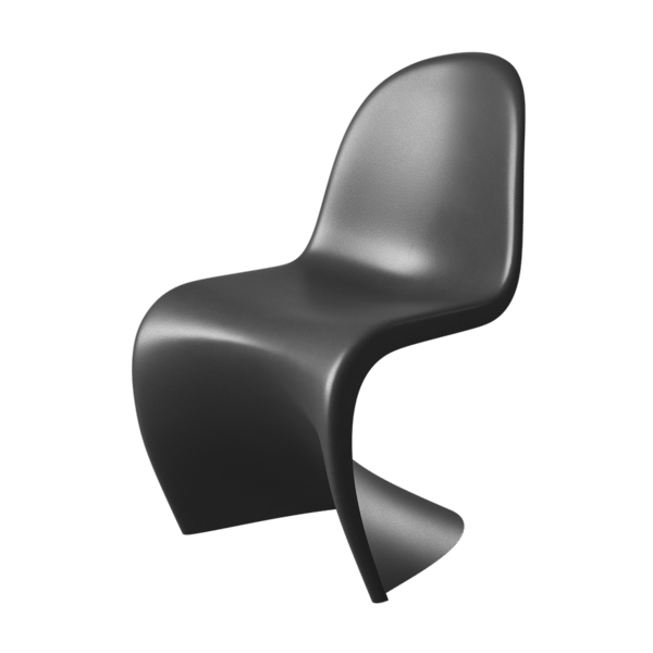 Réplique du modèle de chaise empilable Verner Warp, noir