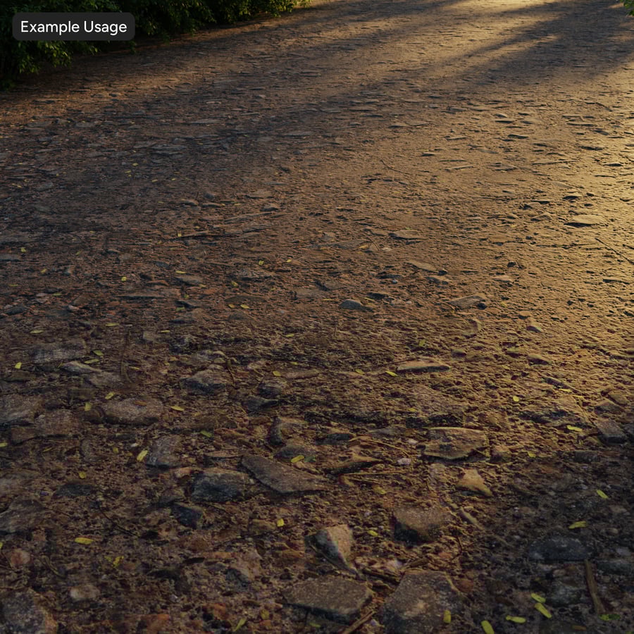 Medium Gravel on Forest Floor Texture
