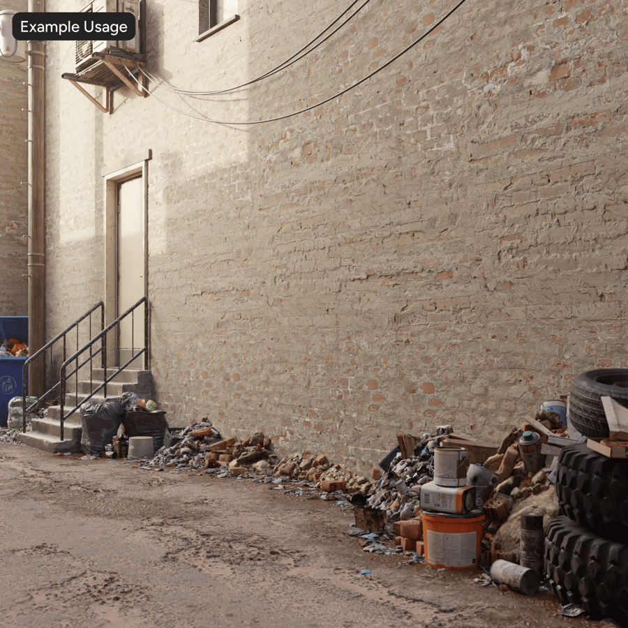 Texture d'un mur en briques plâtrées endommagé