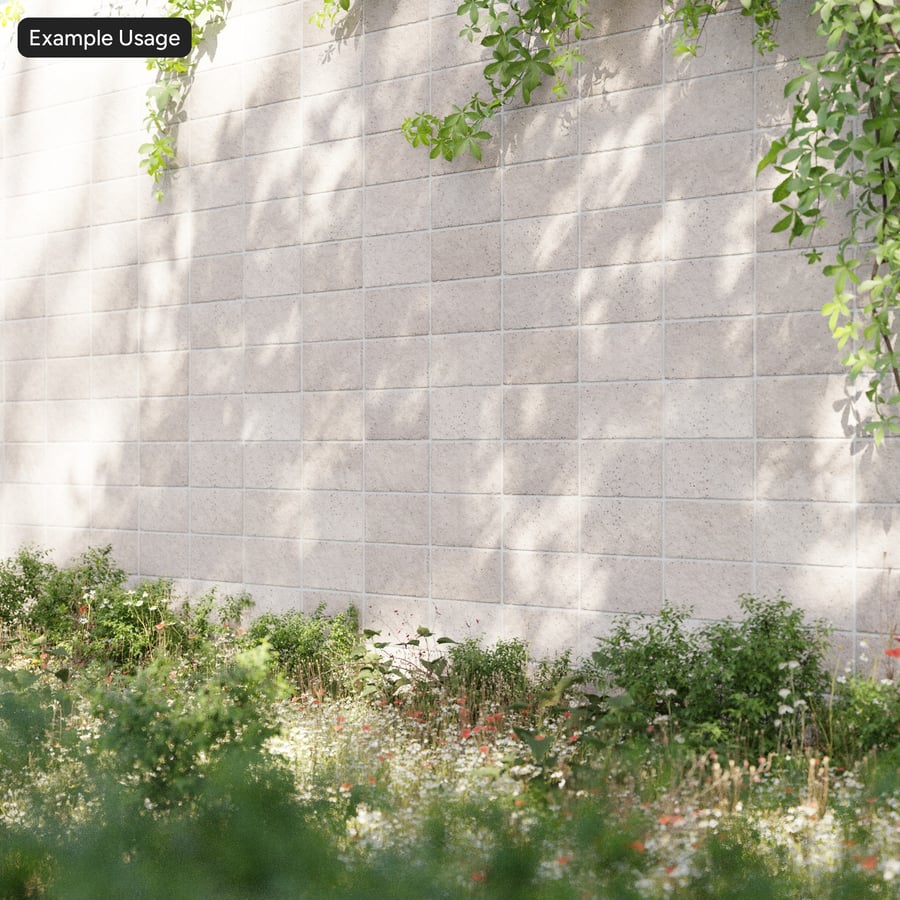 Aggregate Concrete Block Wall Texture, White
