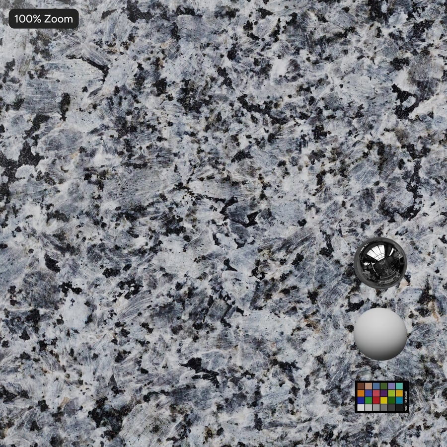 Polished Granite Stone Texture, Ash Blue