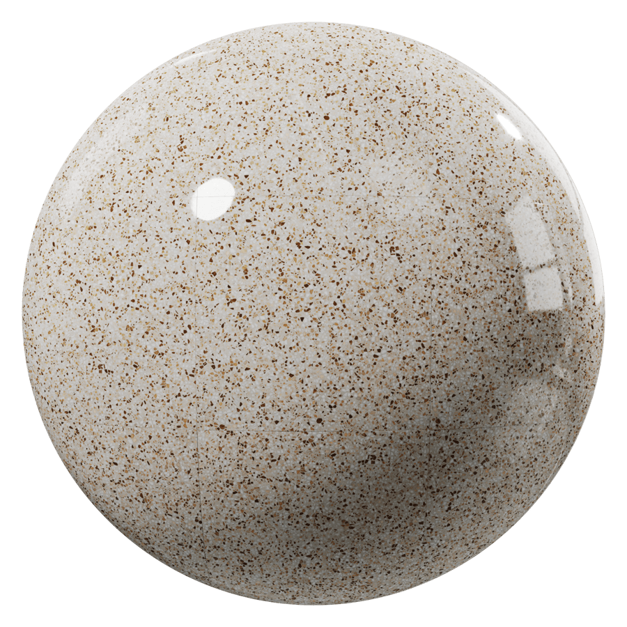 Polished Venetian Terrazzo Tile Texture, Beige