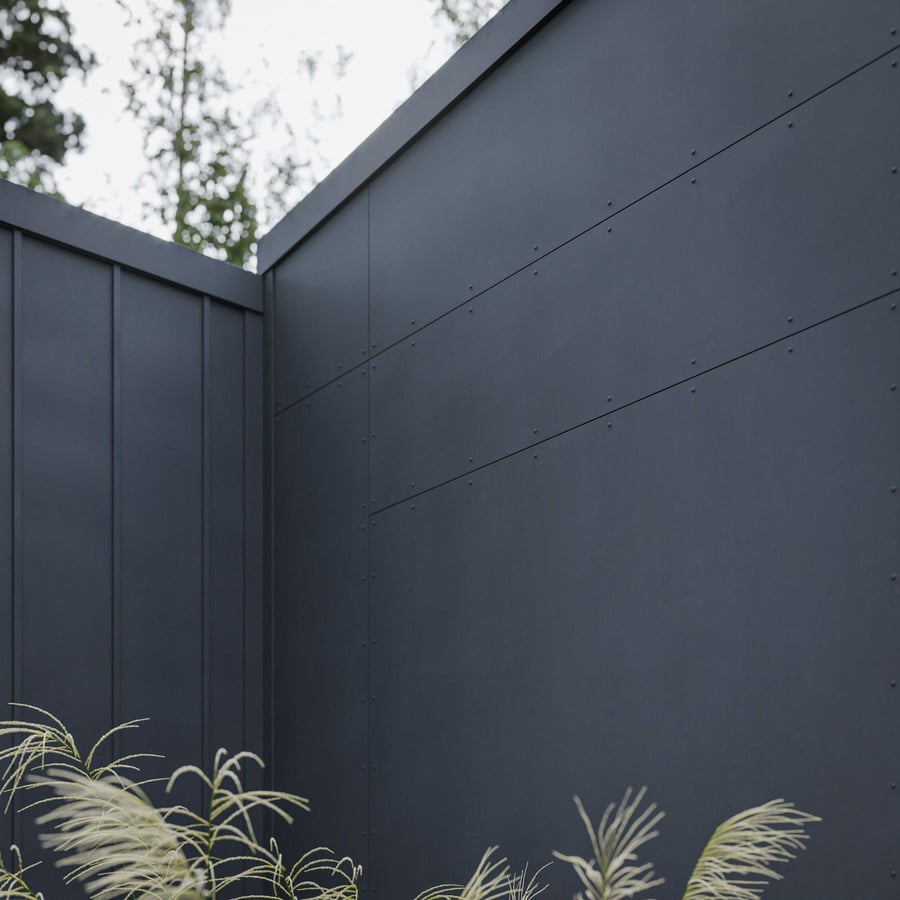 Basalt Steel Metal Cladding Texture, Black