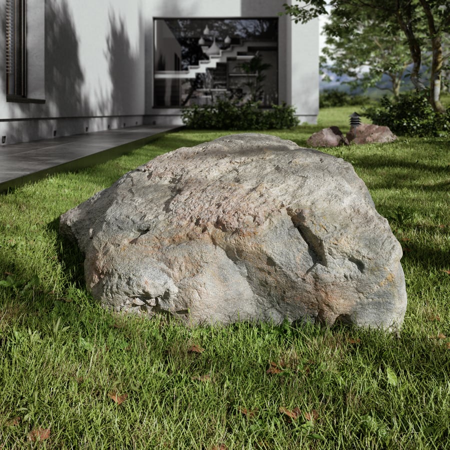 Pale Dimpled Low Large Rock Boulder Model