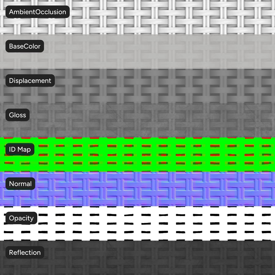 Plastic Wicker Texture, White