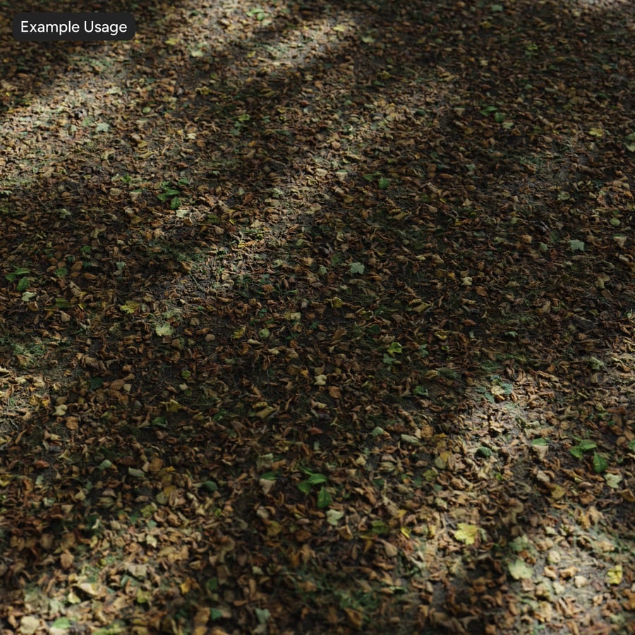 Autumn Leaves on Grass Texture